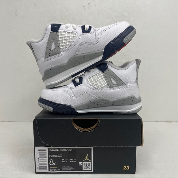Nike Air Jordan 4 Retro TD “Midnight Navy” 2023 - Picture 3 of 4